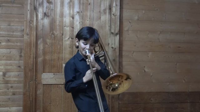 TROMBONE CONCERTO by RIMSKY-KORSAKOV (2nd mov) APOLLO PREMADASA (6 years) смотреть онлайн