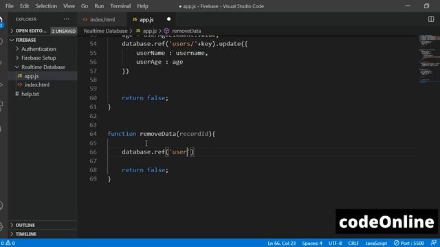 #7 Firebase Web Realtime Database ( Data Remove) in Tamil смотреть онлайн