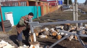 Дровокол механический  пружинный колоть дрова