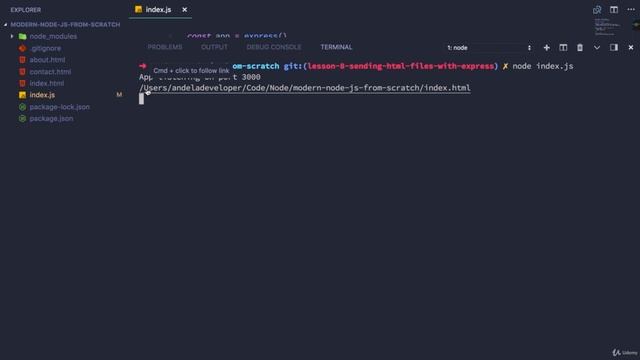Building Nodejs & Mongodb applications from scratch 2018 : Sending HTML files with express смотреть онлайн