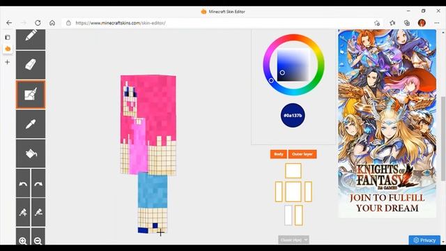 Making a custom Minecraft skin using Skindex. смотреть онлайн