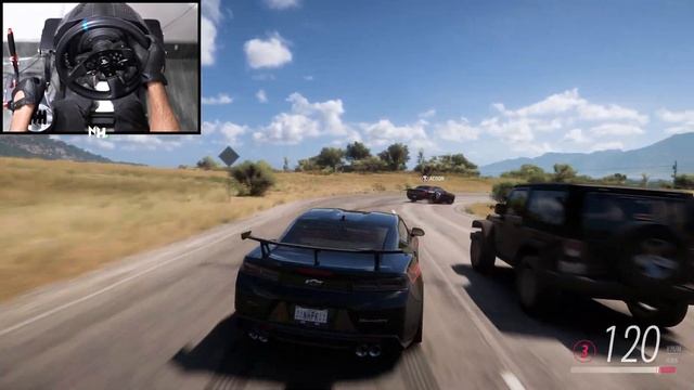 EXORCIST Camaro ZL1 & Dodge Demon CONVOY | Forza Horizon 5 | Steering Wheel Gameplay