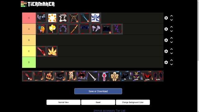 ANIME DIMENSIONS ACCESSORY TIER LIST смотреть онлайн