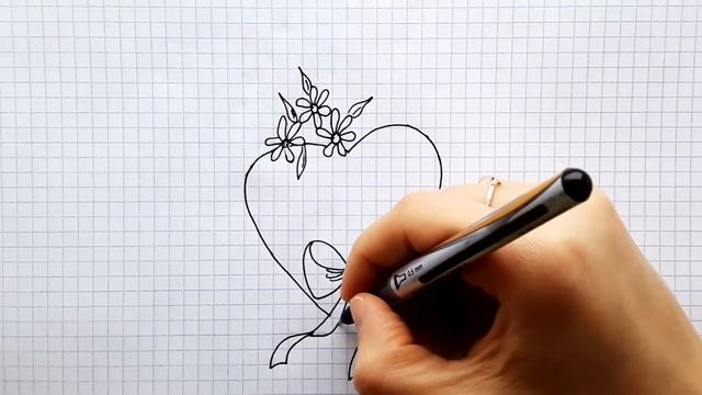 Как нарисовать Валентинку на День Святого Валентина. Рисуем простые рисунки #149, смотреть онлайн