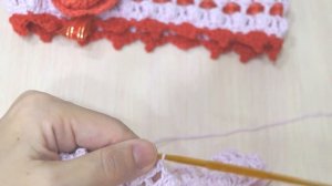 Повязка для девочки на голову крючком. How to crochet baby headband.