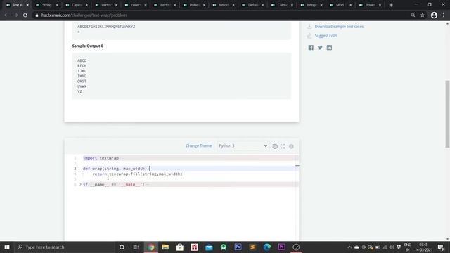 Text Wrap HackerRank Python Solution | CODE WITH NM смотреть онлайн