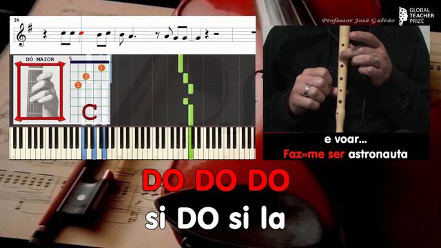Voar (astronauta) TIM Notas Flauta Cifra Guitarra Acordes Piano Karaoke Tutorial Educação Musical C смотреть онлайн