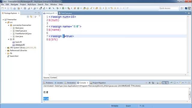 Java Web扩展 Freemarker 5 数据类型与变量使用 смотреть онлайн