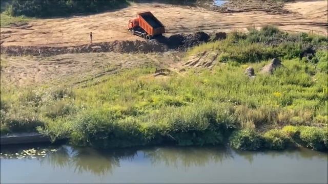 Река Сходня, Новогорск непонятные земляные работы смотреть онлайн