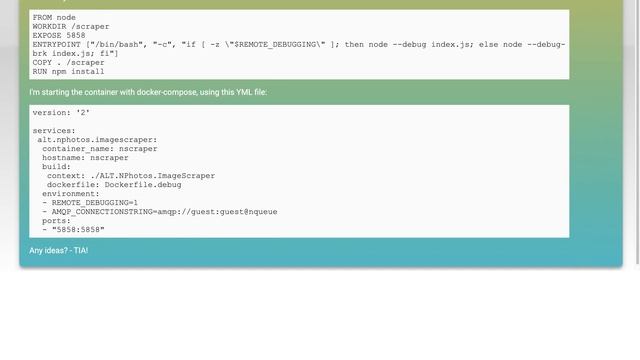 Remote debugging NodeJS in Docker with Visual Studio Code смотреть онлайн