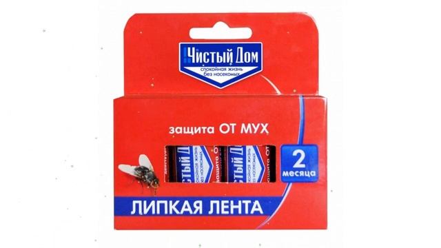 Липкая лента от мух с аттрактантом, упаковка 4шт.(Чистый дом) обзор 02-601 бренд производитель смотреть онлайн