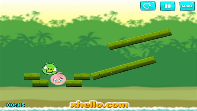 Angry Birds Kick Piggies - BATTLE FIGHTING RED AND PIGGIES TO RESCUE STELLA! смотреть онлайн