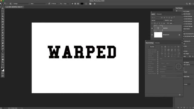 Photoshop Tutorial: How to warp text in Photoshop смотреть онлайн