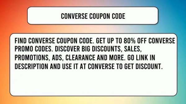 Converse Promo Code 2022 (90% OFF)