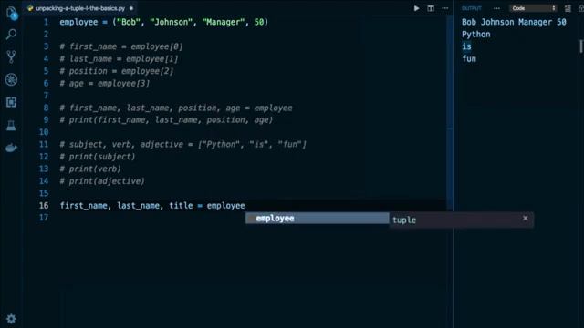 Python Programming Tutorial # 107 | Unpacking a Tuple in Python I The Basics Python Full Course смотреть онлайн