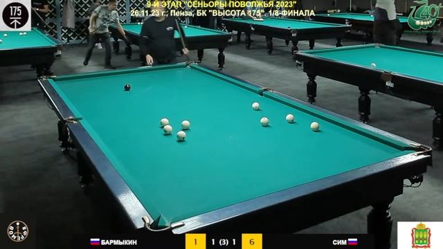 1/8-ФИНАЛА. БАРМЫКИН С. (Пенза) - СИМ О. (Самара). 9 ЭТАП "СЕНЬОРЫ ПОВОЛЖЬЯ 2023" смотреть онлайн