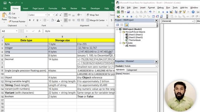 [Eng Subtitle] Excel VBA Data Types Byte Long & Integer in MS Excel in Hindi Urdu смотреть онлайн