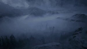 Вьюга и сильный зимний ветер высоко в горах над лесами и перелесками снимет стресс и поможет уснуть