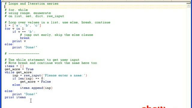 Python Loops and Iteration (overview) смотреть онлайн