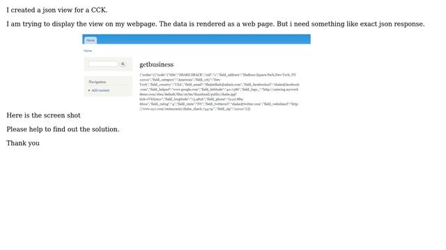 Drupal: Json views not displaying in json format, instead displaying in web view смотреть онлайн