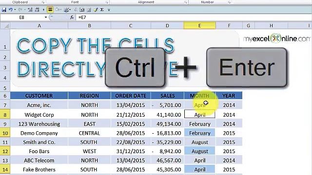 Copy Cells In Excel From Above смотреть онлайн
