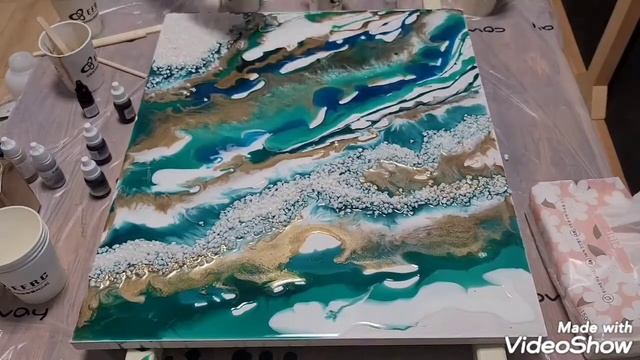 срез камня #эпоксиднаясмола #срезкамня #resinart #에폭시수지