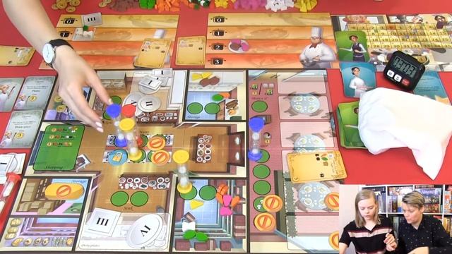 Playthrough: Kitchen Rush vs Line & Helle, and our impression (In English, cooperative board game) смотреть онлайн