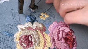 Вышиваем на швейной машинке - художественная гладь!