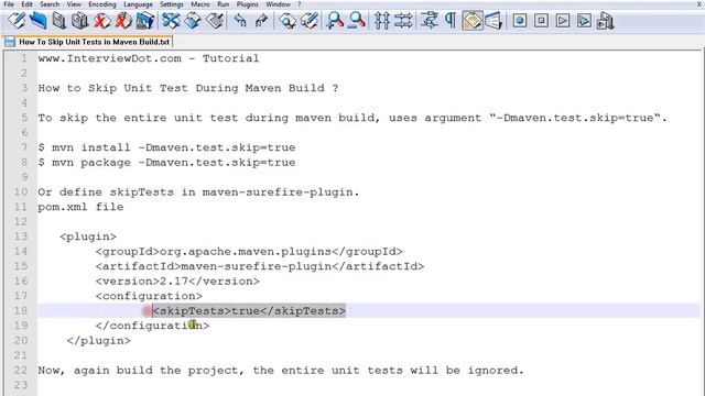 SKIP UNIT TEST CASES DURING MAVEN BUILD смотреть онлайн