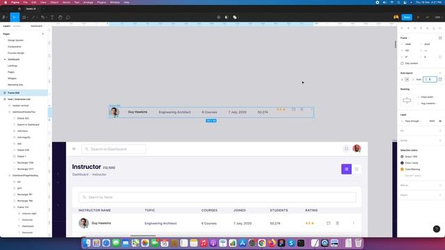 Geeks UI Instructor List Table UI Design in Figma Tutorial смотреть онлайн