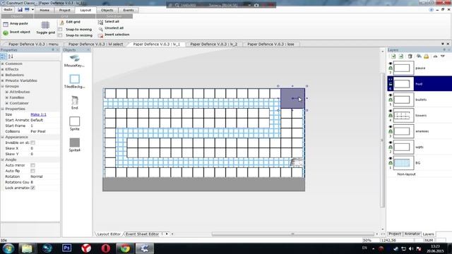 Tower Defence в Scirra construct classic [Создание уровня] #3 смотреть онлайн