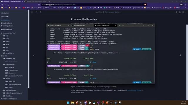 How to install and setup mdBook on windows 11 - Rust documentation tool смотреть онлайн