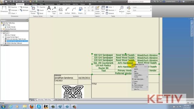 How to Edit a Microsoft Excel Table Inserted into an Autodesk Inventor Drawing смотреть онлайн
