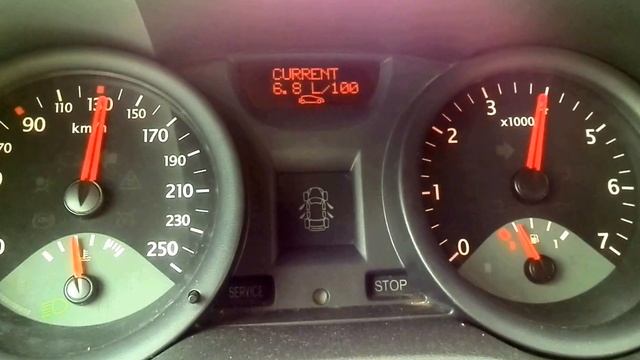 Расход топлива Renault Megane 2 2004 1.6 16v - 130km/h смотреть онлайн