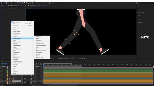 Easy 2D Character Walk cycle Animation - After Effects (NO PLUGINS) смотреть онлайн