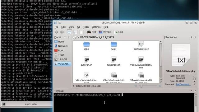 Kubuntu 11.04 Tutorials - Part 1.1: Installing Virtualbox Guest Additions смотреть онлайн