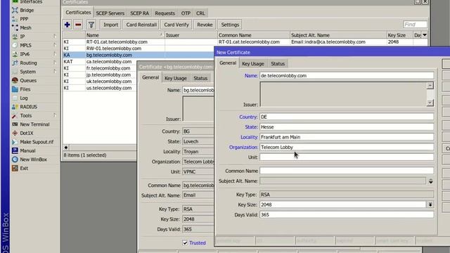 Mikrotik CA certificate смотреть онлайн