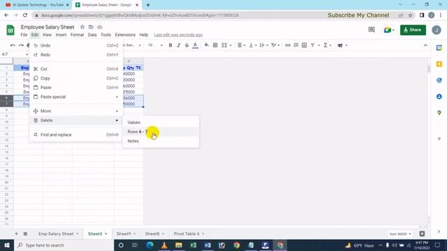 How To Delete Rows And Columns On Google Spreadsheet - Bangla смотреть онлайн