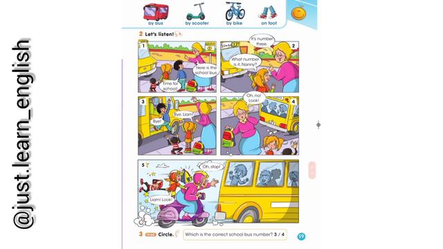English language 1.Module 5.Travel.Getting to school.Pupil's book Page58-59.Activity book Page 32. смотреть онлайн