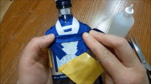 Бутылка морячок 1 часть. Оформление подарка на 23 февраля косой бейкой