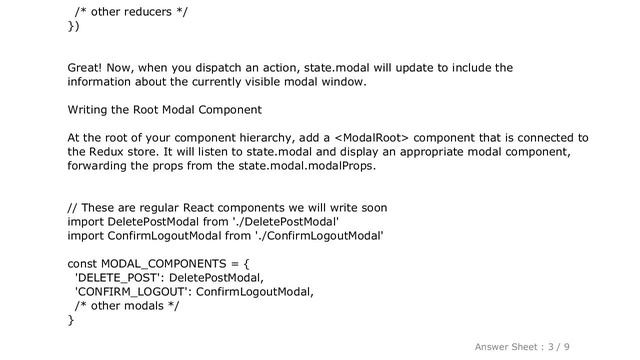 JavaScript : How can I display a modal dialog in Redux that performs asynchronous actions? смотреть онлайн