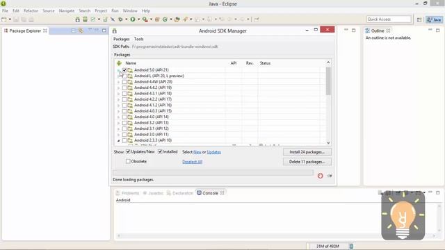 02 Desarrollo de aplicaciones para Android - Descargar paquetes del Android SDK Manager смотреть онлайн