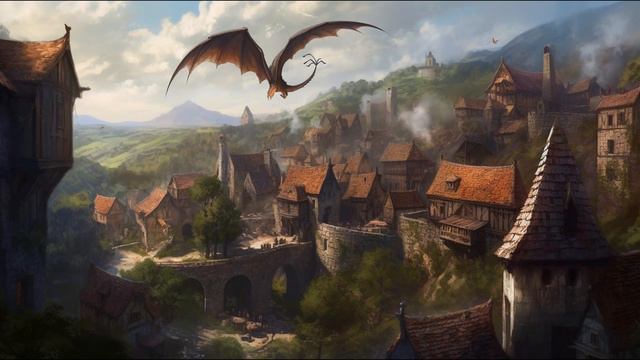 Dragons Over Skyrim 💫 Fantasy Ambient Music 💫 [Dreamy Chamber] смотреть онлайн