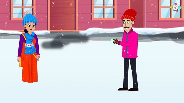 बर्फ की बारिश | Snowfall | Snowman | Hindi Stories | Hindi Cartoon | हिंदी कार्टून | Puntoon Kids смотреть онлайн
