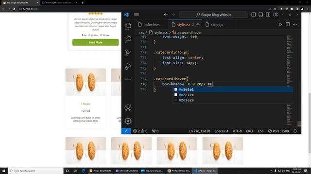 How to Create a Professional Recipe Blog Website Using: HTML, CSS & JavaScript смотреть онлайн
