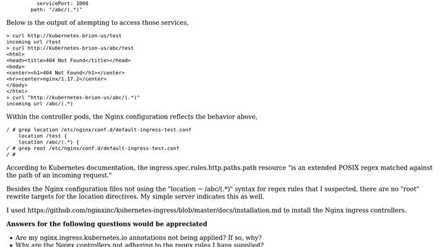 Kubernetes Nginx Controller Regex Rules Are Not Working смотреть онлайн
