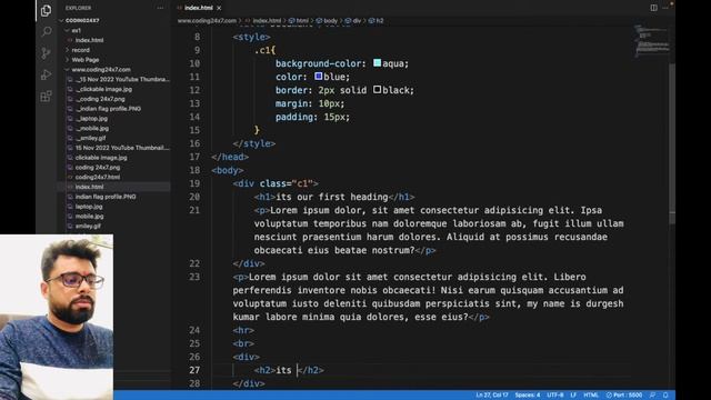 HTML Class Attribute | HTML Tutorial for Beginners in Hindi | Complete HTML Ep-10 - Coding 24x7 смотреть онлайн