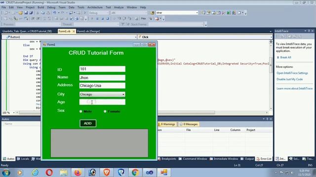 VB.Net with SQL. Insert, Update, Delete, Search (CRUD) in VB.Net with SQL Server. Source Code смотреть онлайн