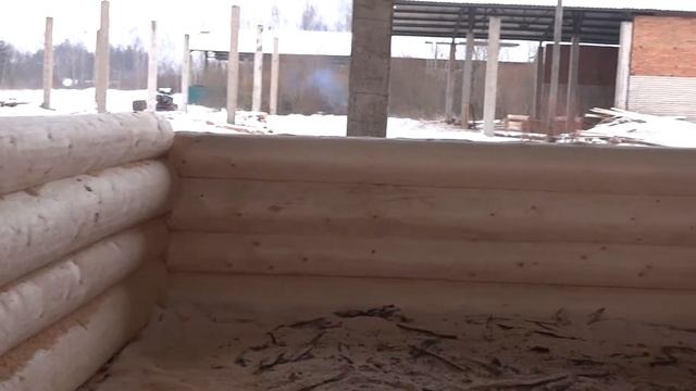 Сруб дома 6х9 вид рубки "в лапу" кругляк смотреть онлайн