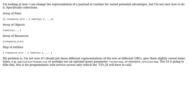 How should I change the representation (not mimetype) of a resource? (3 Solutions!!) смотреть онлайн